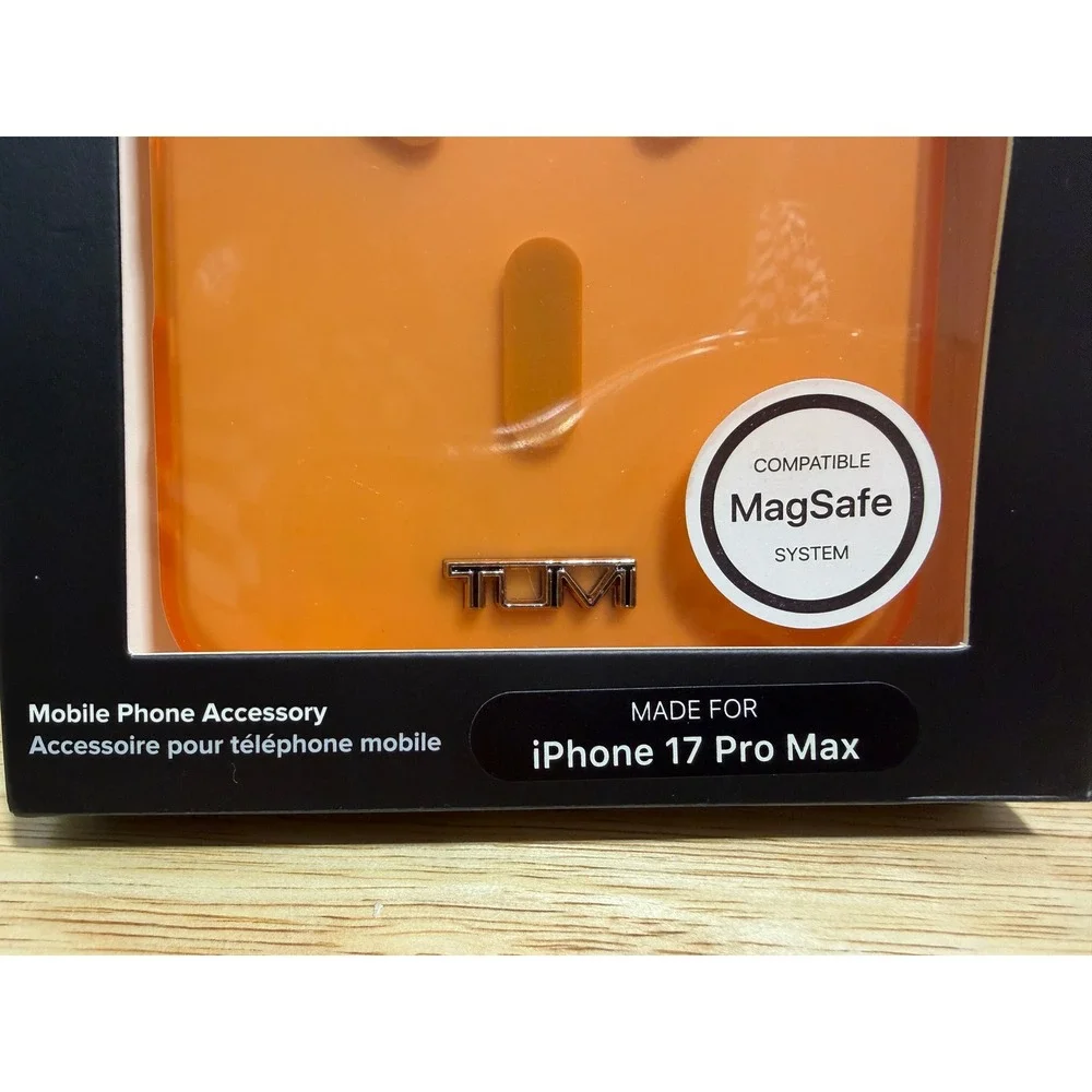 Tumi iPhone 17 Pro Max Case Orange MagSafe Compatible Slim Protective Cover NEW